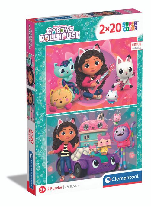 Clmt Puzzle 2 X 20 Pièces Clementoni Gabby's Dollhouse