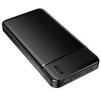 Batterie de Secours 10000mAh 2 Sorties USB 2.4A Compact et Léger Maxlife Noir