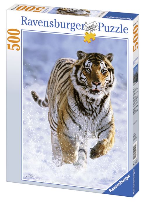 Puzzle 500 pièces Ravensburger Tigre dans la neige