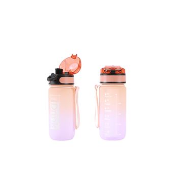 Gourde Itotal Bouteille de motivation Tritan 500 ml Lilas et Orange