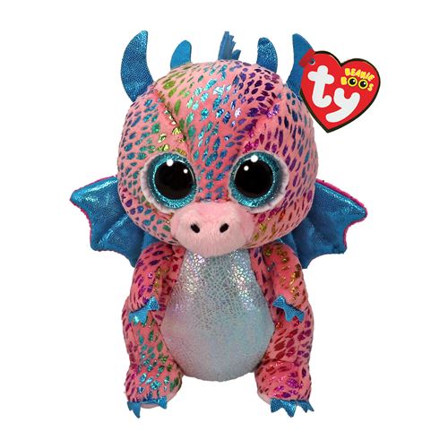 Ty Peluche Beanie Boo's Flint Le Dragon 15 Cm