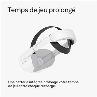 Sangle avec batterie pour Elite Quest 2 Oculus Blanc