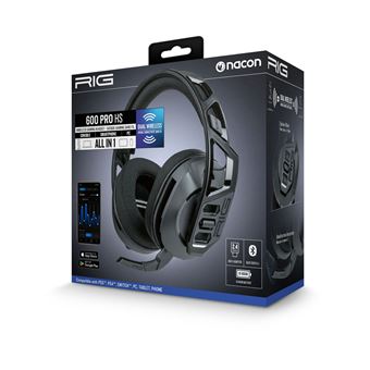 Casque sans fil Bluetooth Nacon RIG 600 PRO HS pour console PS4 PS5 PC et Nintendo Switch Noir