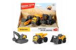 Coffret 3 véhicules de construction Dickie Toys Volvo Modèle aléatoire