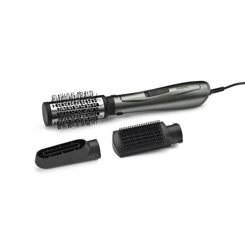 Babyliss AS261E Xanadu Air Styler Warmluftbürste Silber, 1000 Watt, 3 Aufsätze