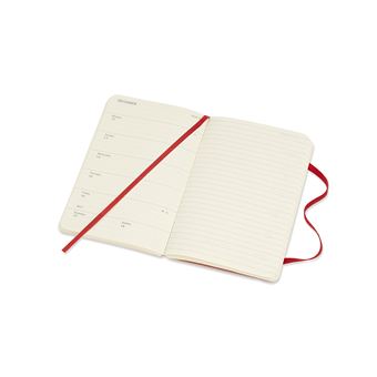 Agenda scolaire semainier Moleskine Pocket Couverture souple 2021-2022 Rouge