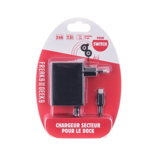 Chargeur secteur Freaks And Geeks pour Dock Nintendo Switch
