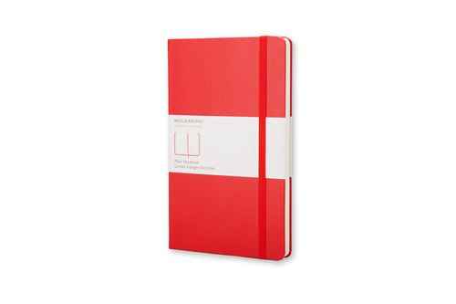 Carnet classique format de poche Moleskine à pages blanches couverture rigide Rouge