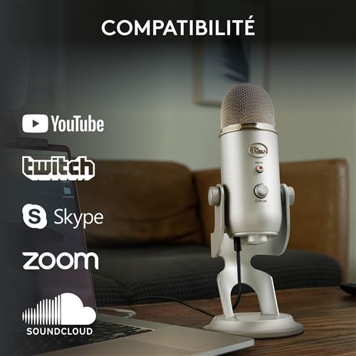 Microphone Blue Microphones Yeti Argent - Microphone - Achat