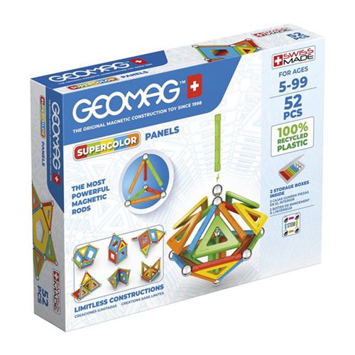 Jeu de construction Geomag EcoFriendly Supercolor 52 pièces