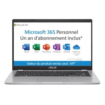 PC Ultra-Portable Asus Vivobook E410MA-EK1805WS 14" Intel Pentium 4 Go RAM 128 Go eMMC Argent - 1