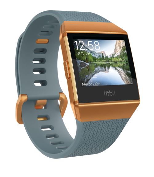 Montre Sport Fitbit Ionic Bleu ardoise et orange métallisé