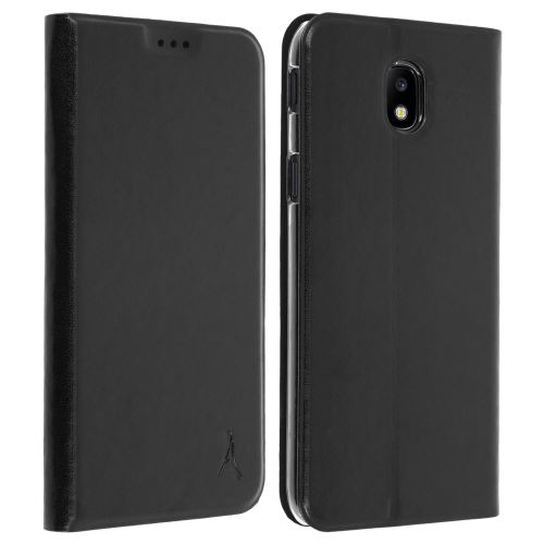Etui Galaxy J3 2017 Housse Folio Clapet Portefeuille Stand Noir Akashi