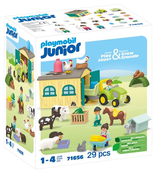 Playmobil Junior 71656 Ferme avec Tracteur et Animaux
