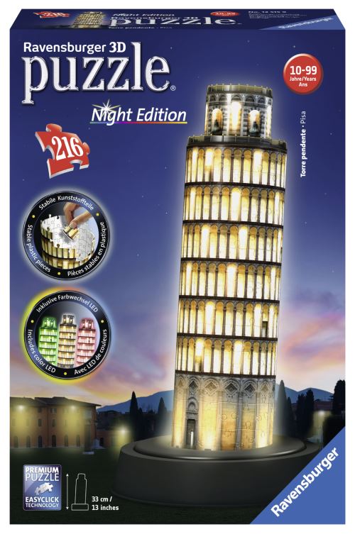 Puzzle 3D Ravensburger Tour de Pise illuminée 216 pièces