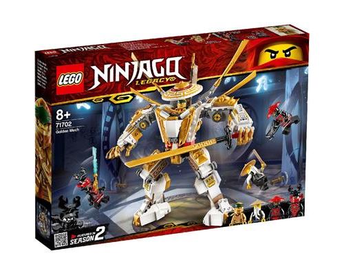 Lego Ninjago, Legacy Figure D'action, Le Robot D'or Avec Lloyd, Wu Et Le General Kozu, Set De Construction Ninja, 120 Pièces, 71702