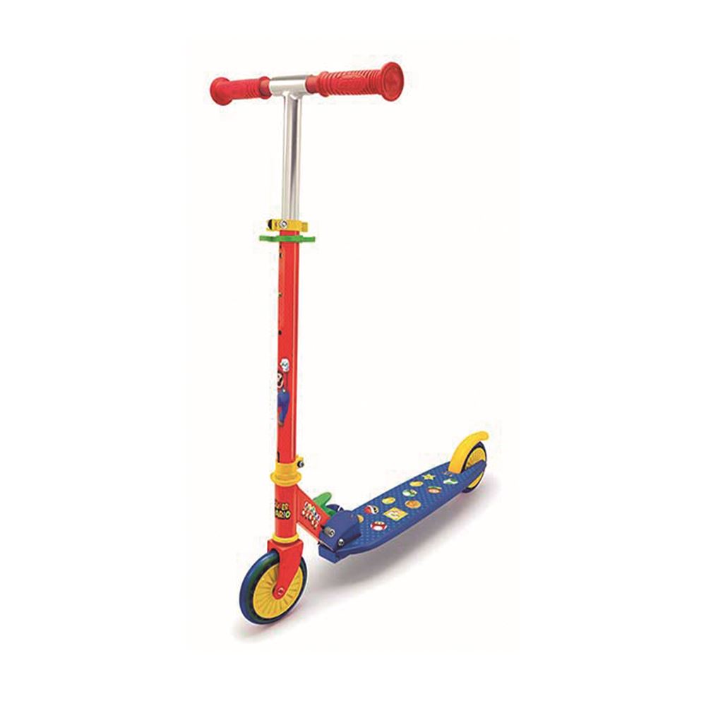 Trottinette Smoby Super Mario - 2 Roues Pliable Guidon Réglable - Enfant 5 Ans Et Plus - 50kg Max