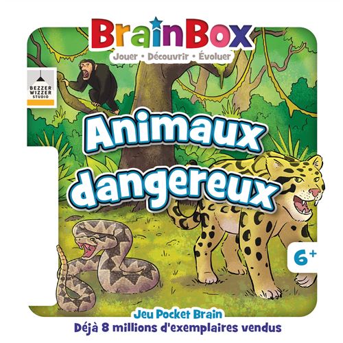 Jeu de Culture Générale Asmodee BrainBox Pocket Animaux Dangereux – 150 Questions