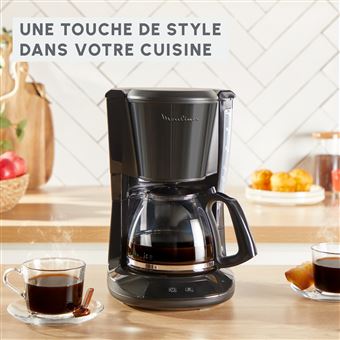 Cafetière filtre Moulinex Subito FG5S08E0 1,25L Inox Noir