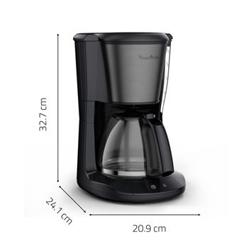 Cafetière filtre Moulinex Subito FG5S08E0 1,25L Inox Noir