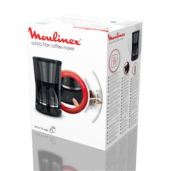 Cafetière filtre Moulinex Subito FG5S08E0 1,25L Inox Noir