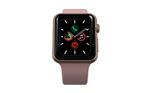 Apple Watch Series 5, 44mm boîtier aluminium Or-rose avec Bracelet Sport Rose Reconditionné par Renewd