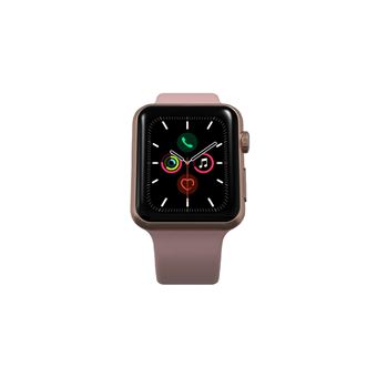 Apple Watch Series 5, 44mm boîtier aluminium Or-rose avec Bracelet Sport Rose Reconditionné par Renewd