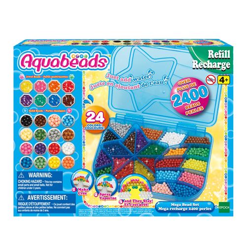 Kit créatif Aquabeads La méga recharge 2400 perles - Aquabeads