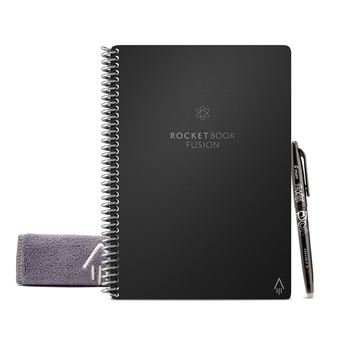 Carnet Connecté Réutilisable à l'infini Rocketbook Fusion Executive 15.2 cm x 22.4 cm A5 Noir - 1