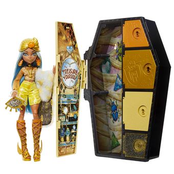 Casiers Mattel Secrets de Cleo de Nile Look Irisé avec Poupée Monster High