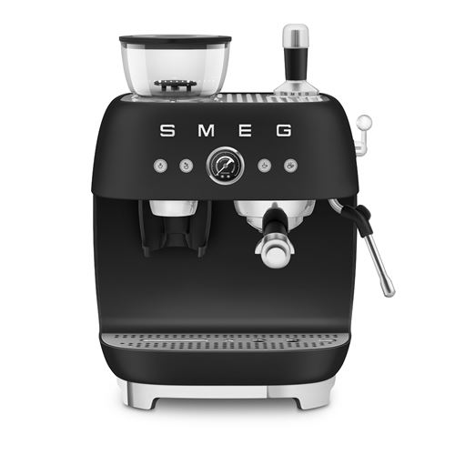 Machine à café Expresso Combiné Broyeur Smeg Egf03Blmeu Noir