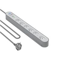 Parafoudre 6 prises Force Power 1,5 m Gris et Blanc