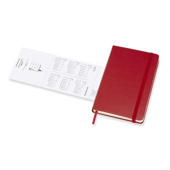 Agenda scolaire semainier Moleskine Pocket Couverture rigide 2021-2022 Rouge