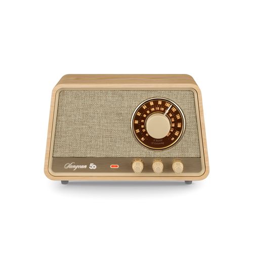 Sangean WR-101 Tischradio im Retro-Stil mit Bluetooth, Weiße Eiche