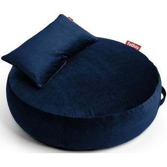 Pouf d'intérieur et coussin en velours Fatboy Pupillow Bleu marine