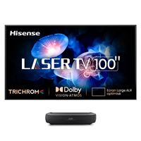 Pack Vidéoprojecteur Hisense Laser TV 100L9HD 4K noir + console ultra courte focale + écran ALR Fresnel 120’’