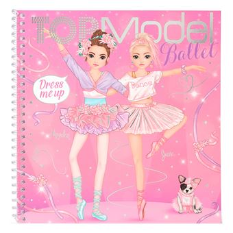 Dessin et coloriage enfant Top Model Carnet Stickers Dress Ballet