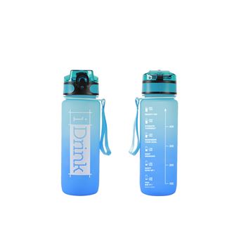 Gourde Itotal Bouteille de motivation Tritan 750 ml Bleu Ciel et Bleu Roi