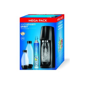 Mega-Pack Soda- und Sprudelmaschine Sodastream Spirit Black - Einkauf & Preis