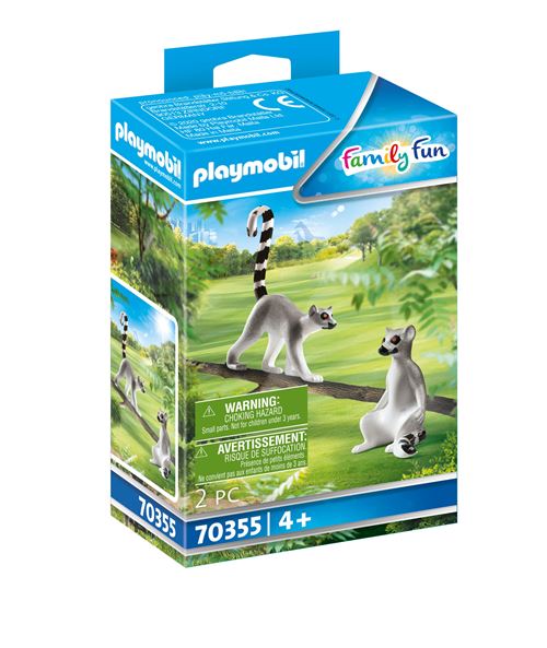 Playmobil Le Parc Animalier 70355 2 Lémuriens