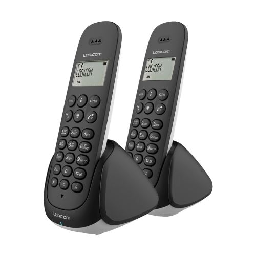 Téléphone fixe sans fil Logicom Lina 255T Duo Noir