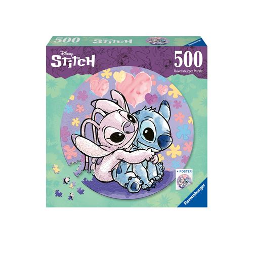 Puzzle 500 pièces rond : Stitch Ravensburger France - vue 3