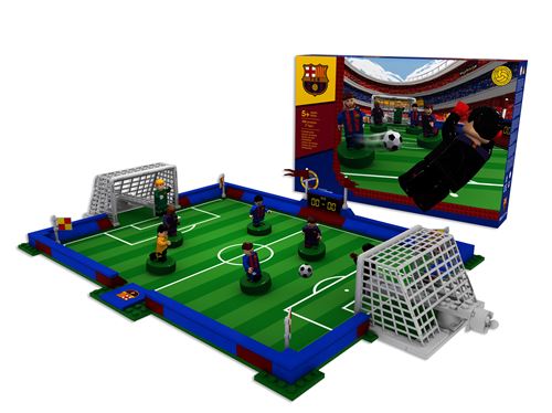 Jeu de construction Megableu Nanostar Terrain de foot Barcelone
