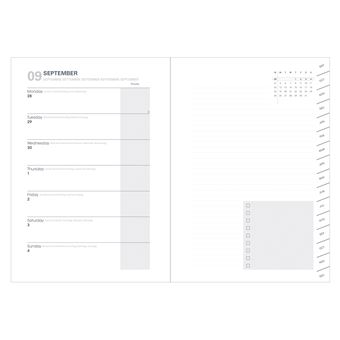 Agenda Quo Vadis 16 Mois 2025-2026 Billy Rose - Semainier Horizontal, Papier Blanc, Couverture Amovible - 11