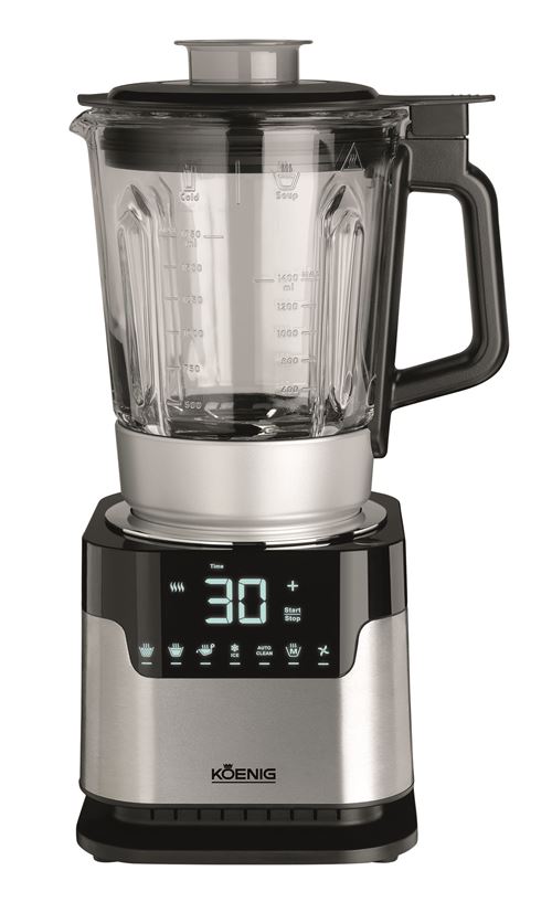 Mixeur cuiseur Soup & Steam Koenig 1,4L 1000W Noir et Argent