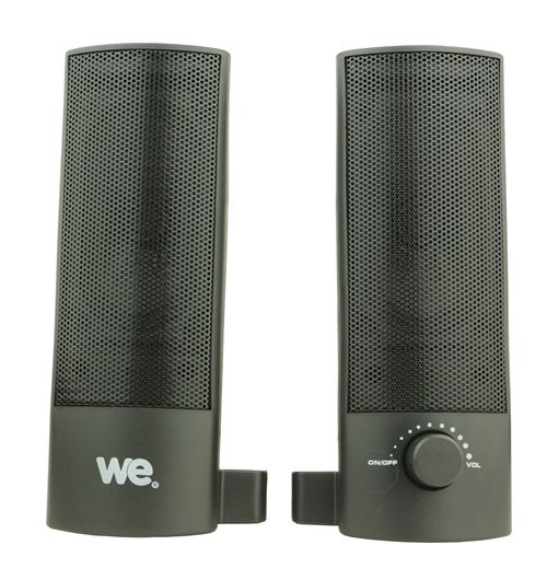 Enceintes PC 2.0 We 2 x 2.5W USB Noir