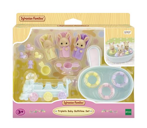 Sylvanian Families 5707 Les triples lapin creme et accessoires de bain - vue 2