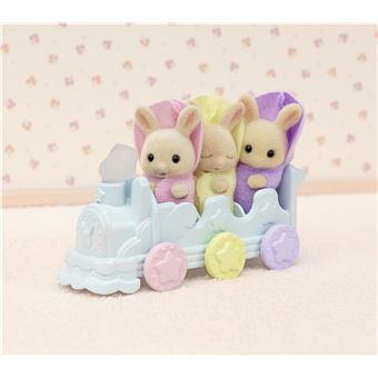 Figurines Sylvanian Families Les triples Lapin Crème et accessoires de bain