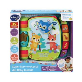 Jeu d'éveil Vtech Super livre enchanté des Baby loulous Bleu