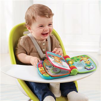 VTech Super Livre Enchanté – Jouet Musical Et Parlant – 6 Comptines, 5 Touches Piano, Lumières – Piles Incluses – Dès 6 Mois – Version Française